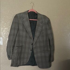 Frenchi Gray Plaid Men's Blazer